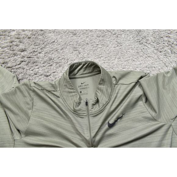 Nike Green Pullover Sweater XL Polyester - Preowned Quarter Zip Athletic - Picture 3 of 7